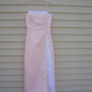 Pink and White Beaded Dress Size 12